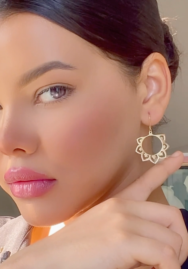 Boucles D'oreilles " Mandala " en Or 18 carats