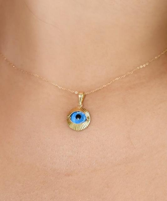 Collier Evil Eye en Or 18k