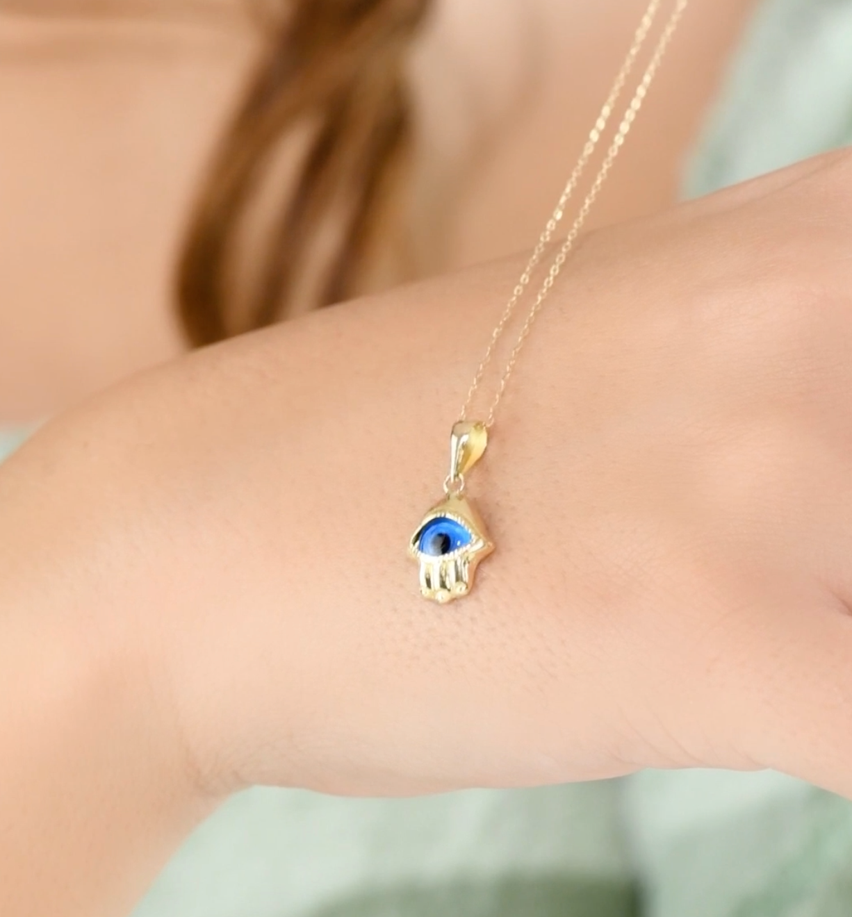 Collier Evil Eye en Or 18k